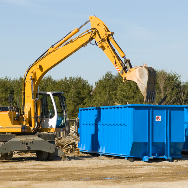 are there any restrictions on where a residential dumpster can be placed in Verlot